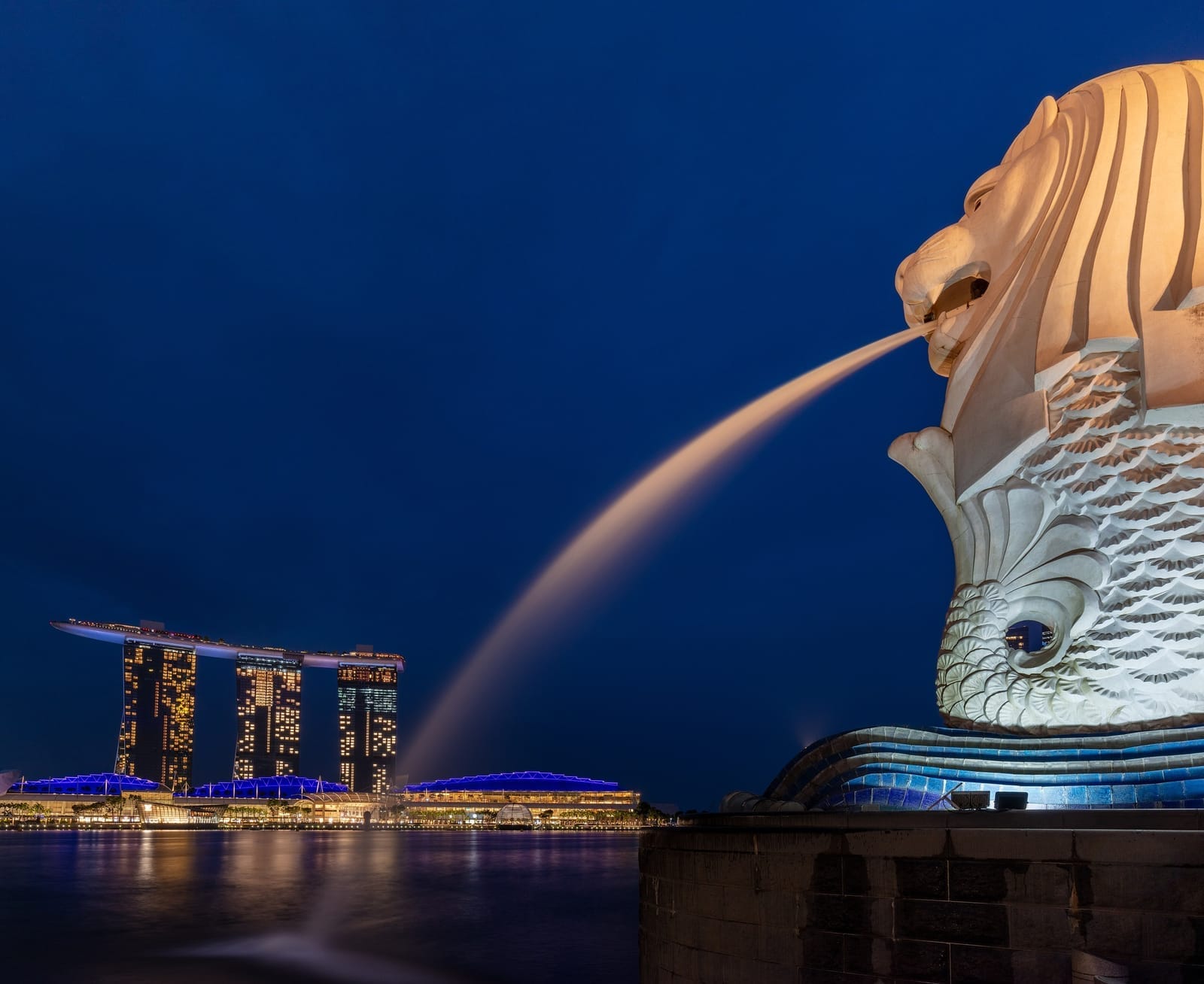 Marina Bay Sands at night in Singapore
